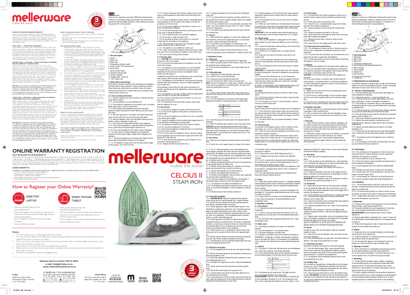 Imagen de la primera página del manual del dispositivo Celcius II 23180A