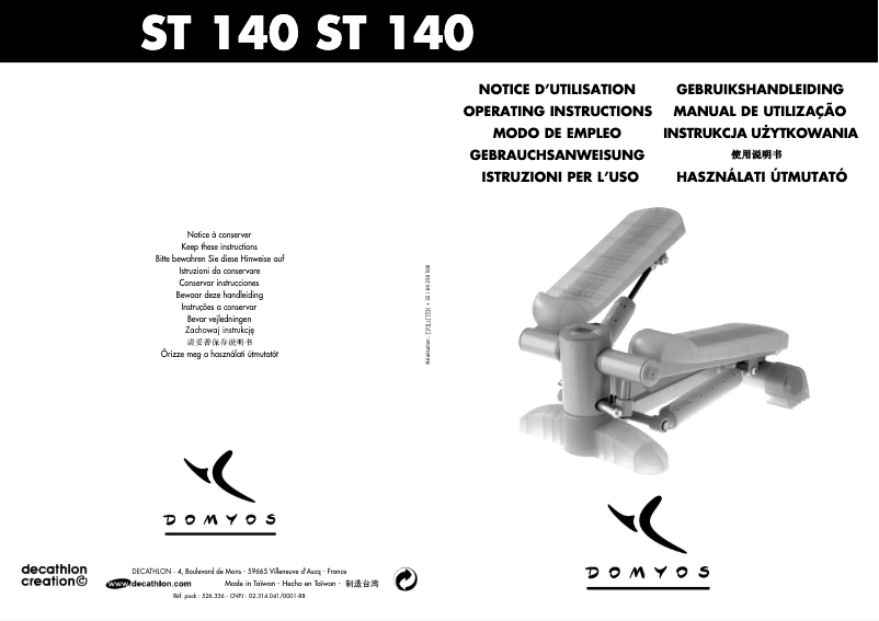 Imagen de la primera página del manual del dispositivo ST 140