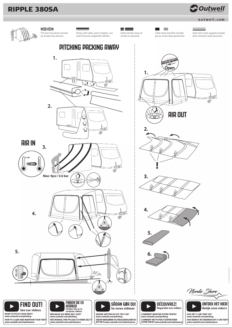 Página 1 del manual Manual de usuario Outwell Ripple 380SA