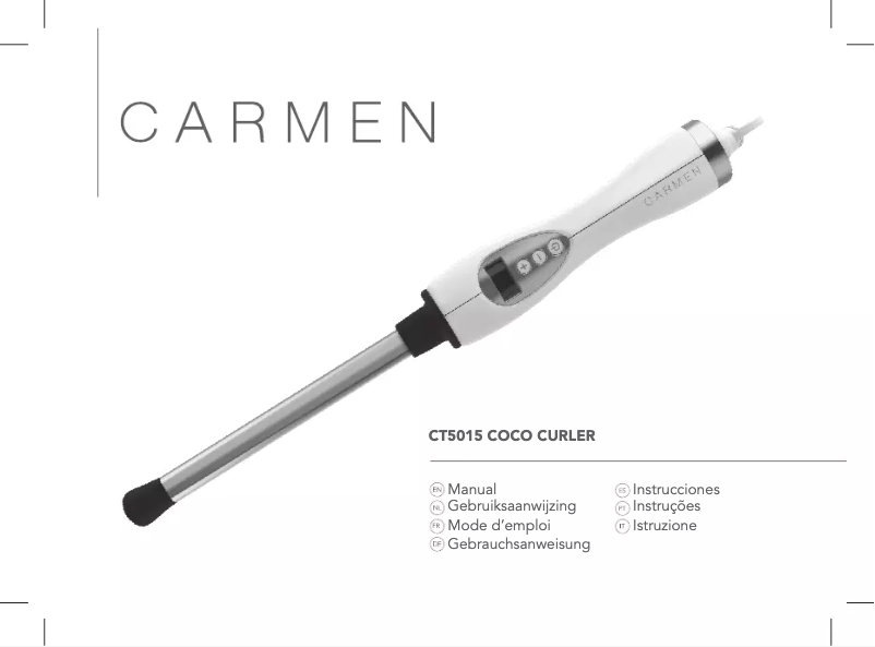 Imagen de la primera página del manual del dispositivo Coco Curler CT5015