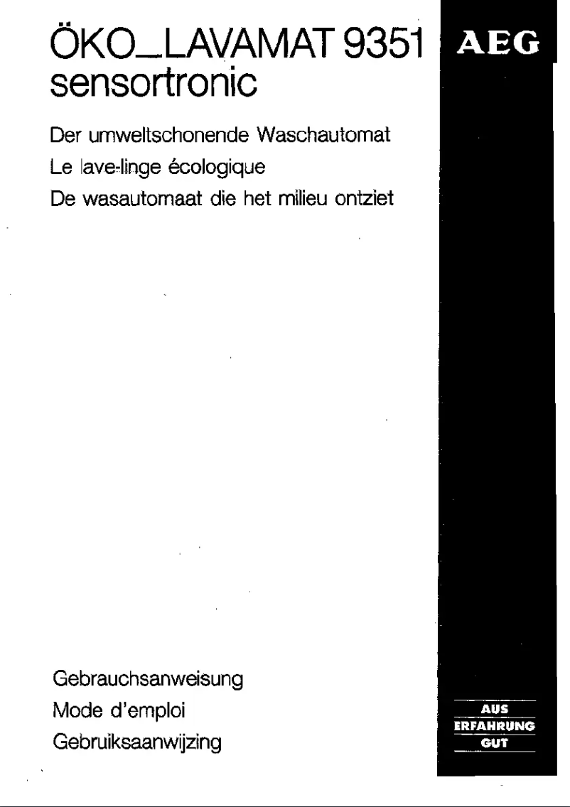 Página 1 del manual Manual de usuario AEG Lavamat 9351