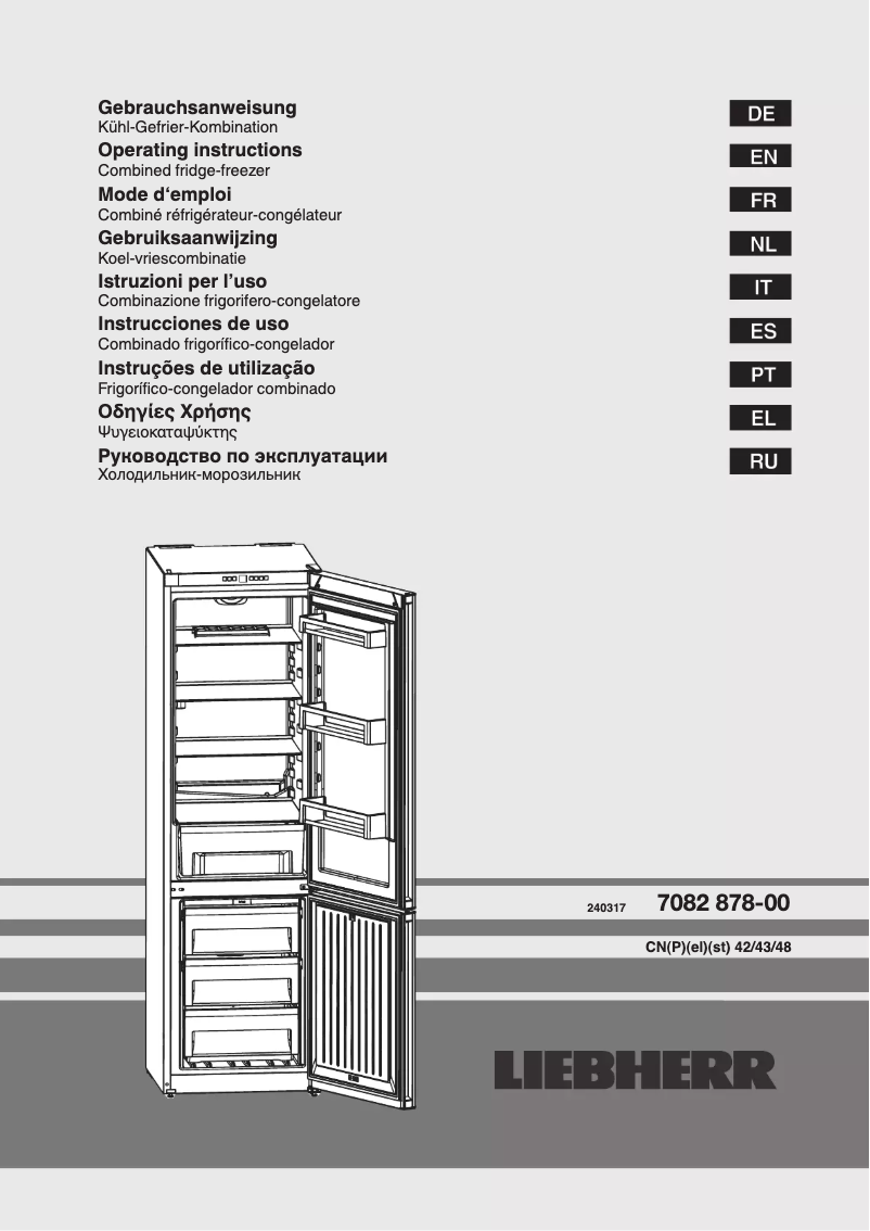 Imagen de la primera página del manual del dispositivo CNP 4813 NoFrost