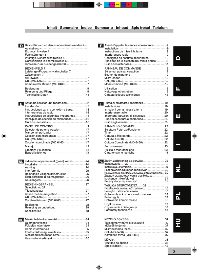 Imagen de la primera página del manual del dispositivo MD6459