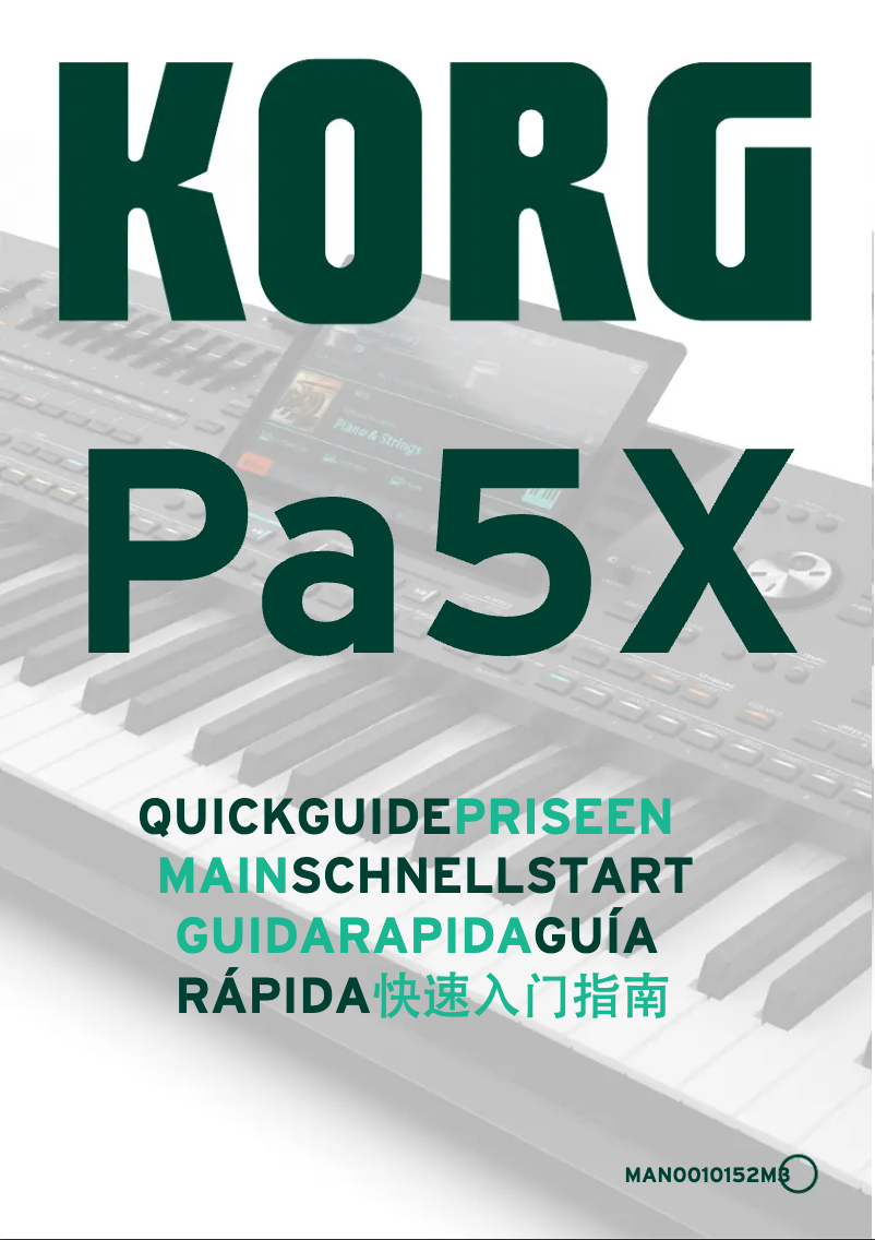 Imagen de la primera página del manual del dispositivo Pa5X