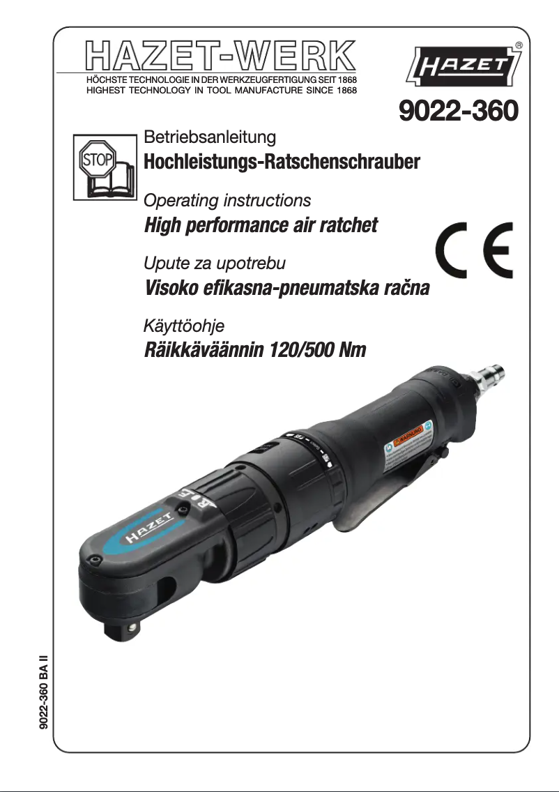 Página nº 1 - Manual de usuario Hazet 9022-360