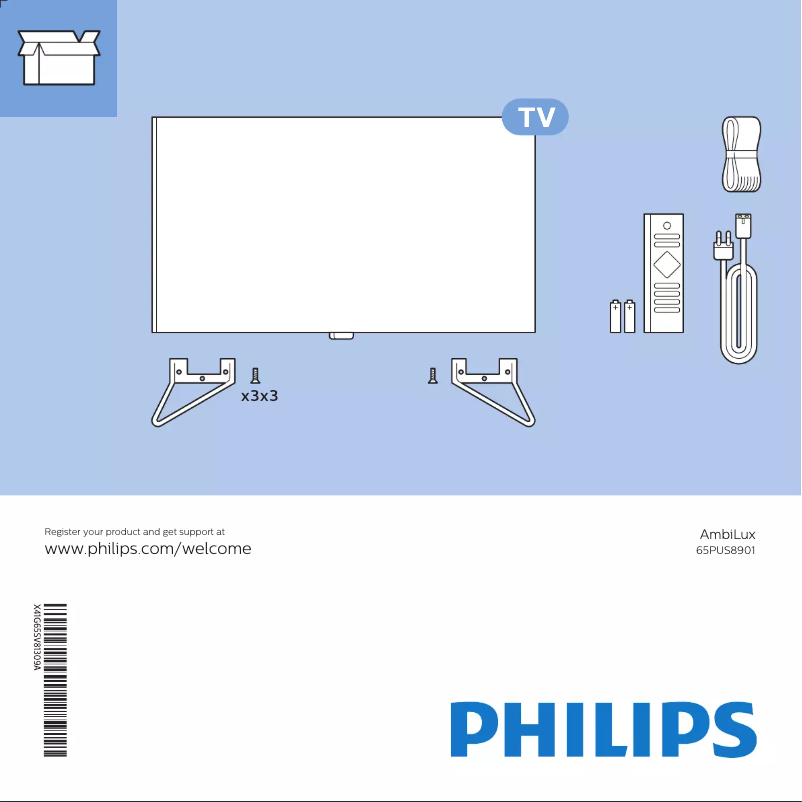 Página 1 del manual Guía de inicio rápido Philips 65PUS8901