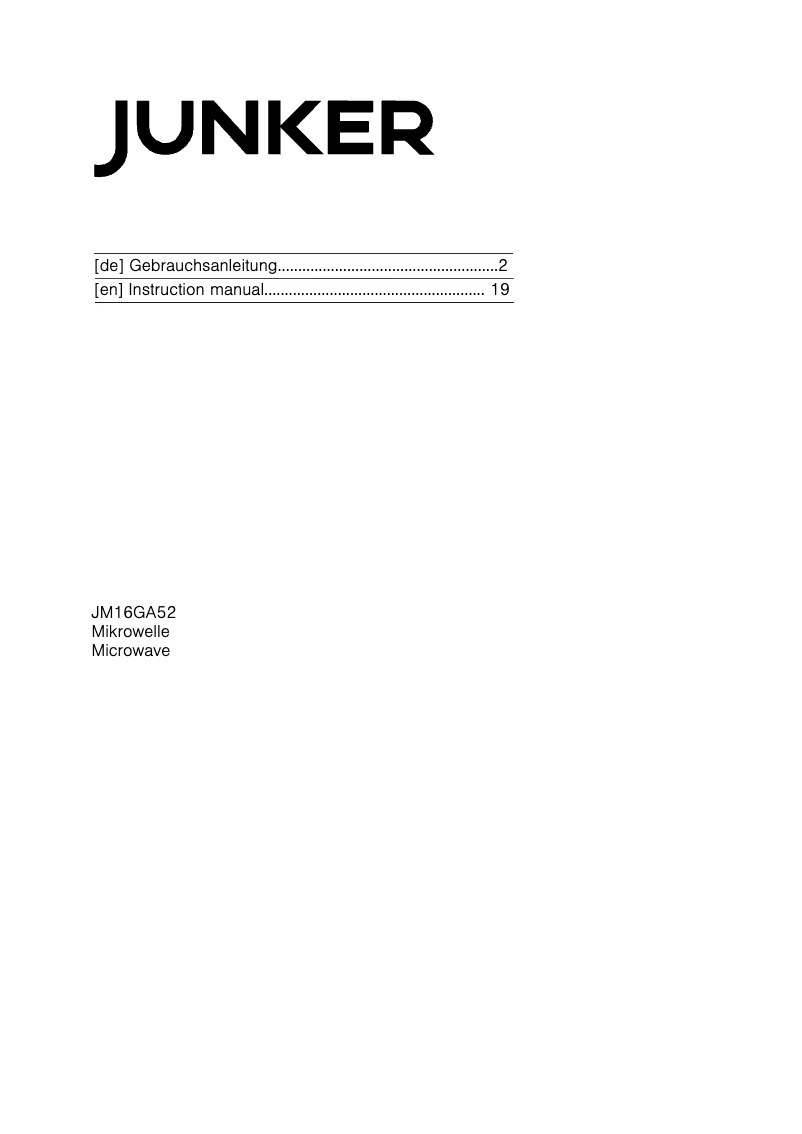 Imagen de la primera página del manual del dispositivo JM16GA5