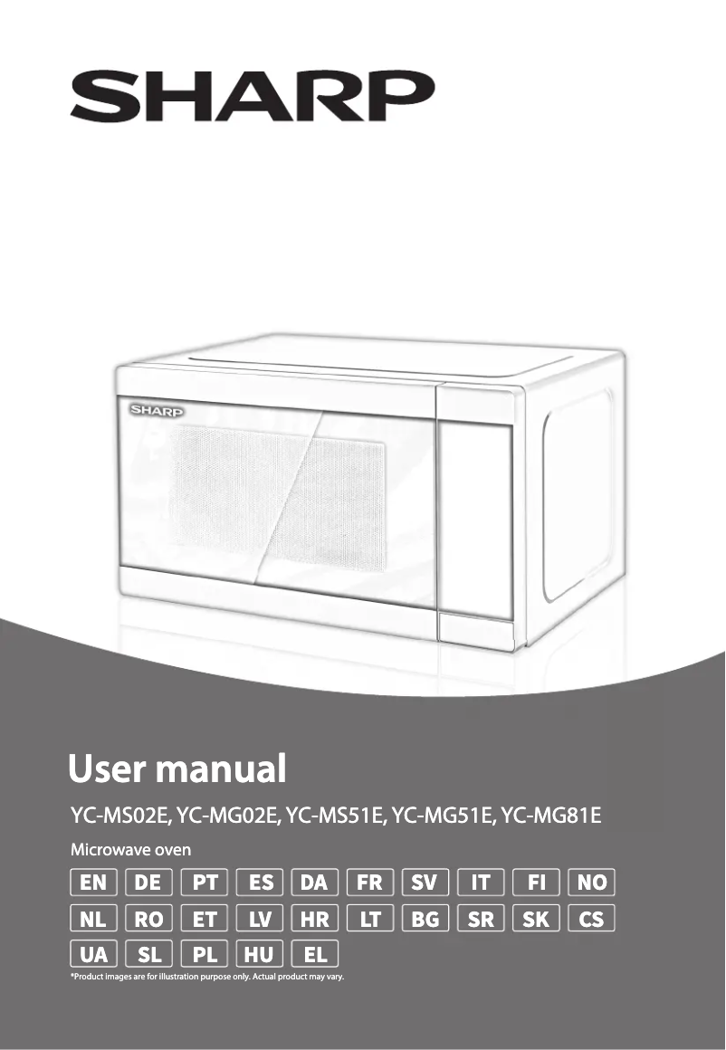 Página 1 del manual Manual de usuario Sharp YC-MG02U