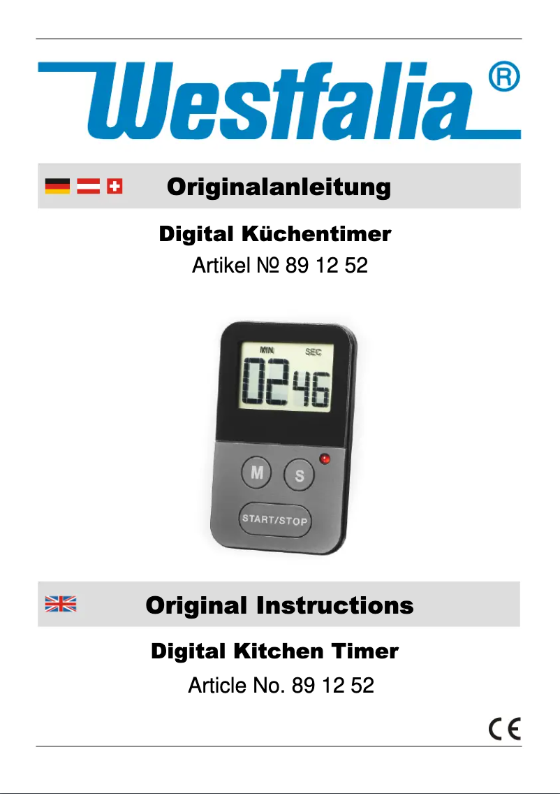 Página nº 1 - Manual de usuario Westfalia 891252