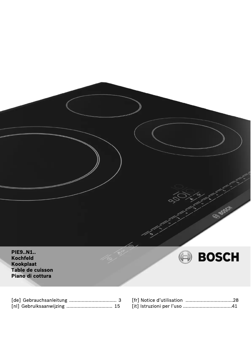 Página 1 del manual Manual de usuario Bosch PIE975N14E