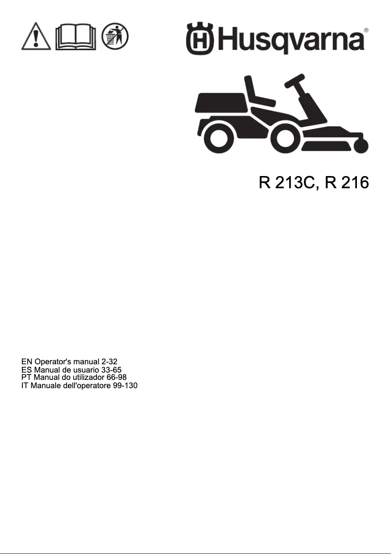 Imagen de la primera página del manual del dispositivo R 216
