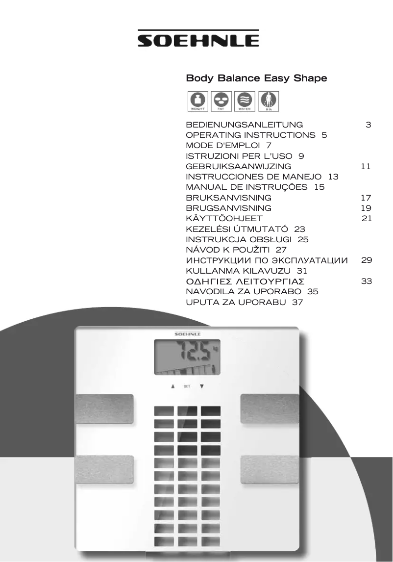 Página 1 del manual Manual de usuario Soehnle Body Balance Easy Shape