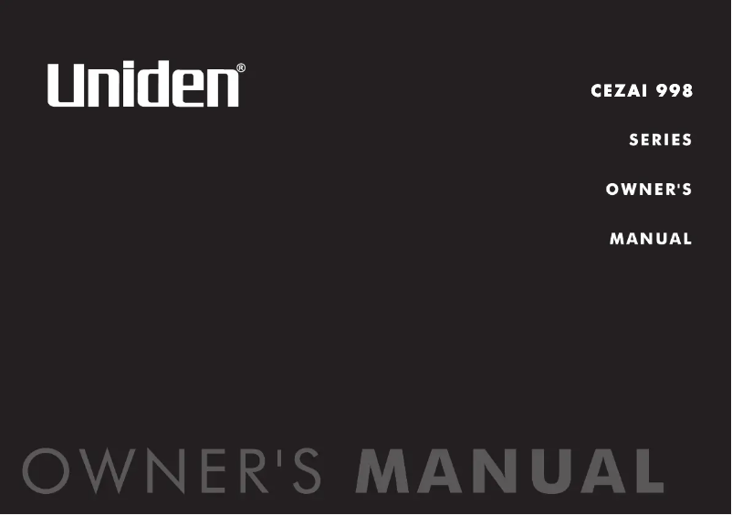 Imagen de la primera página del manual del dispositivo CEZAI 998