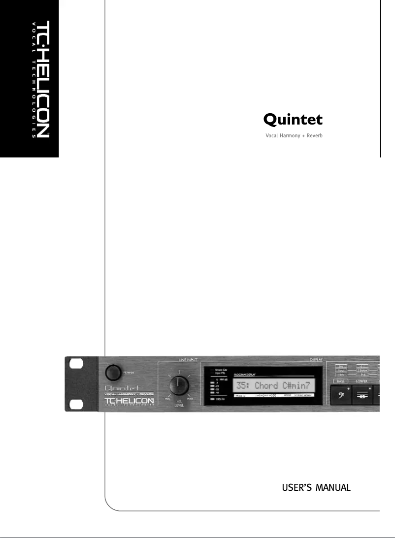 Página nº 1 - Manual de usuario TC Helicon Quintet