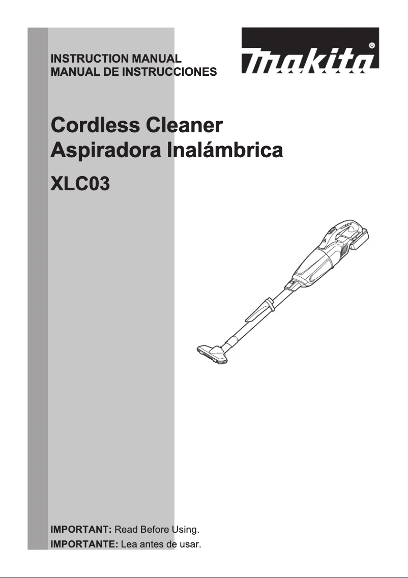 Imagen de la primera página del manual del dispositivo XLC03