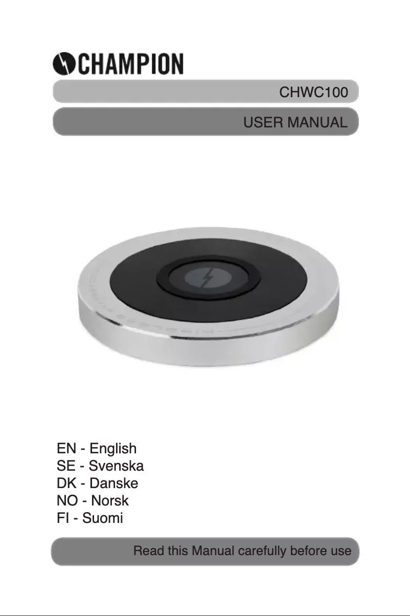 Imagen de la primera página del manual del dispositivo CHWC100