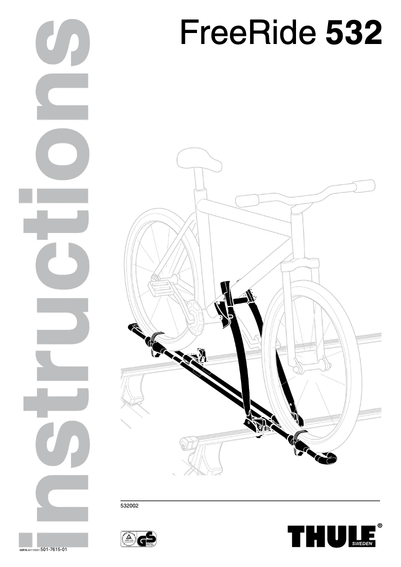 Imagen de la primera página del manual del dispositivo FreeRide 532
