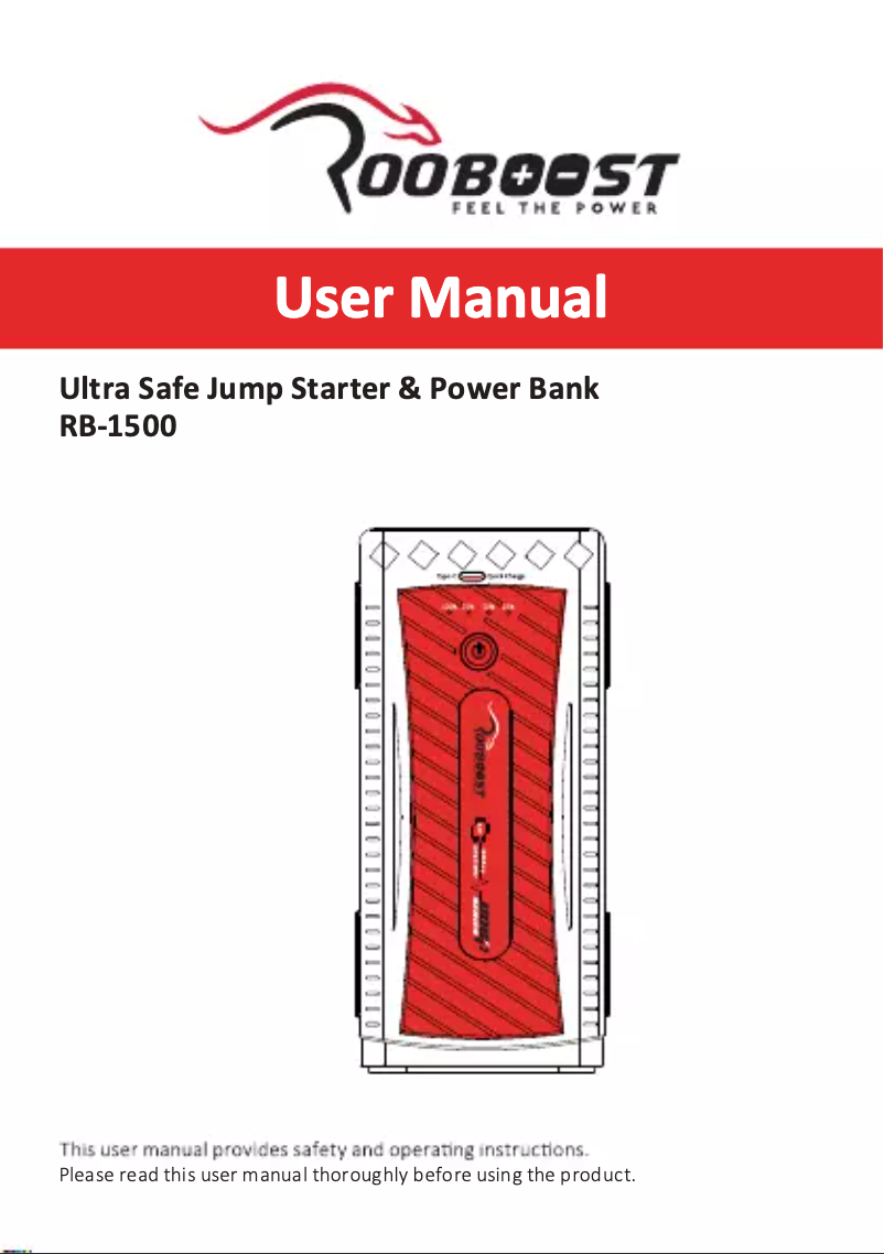 Imagen de la primera página del manual del dispositivo RB-1500