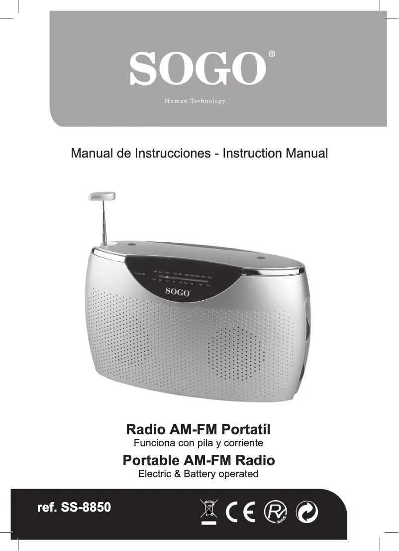 Imagen de la primera página del manual del dispositivo SS-8850
