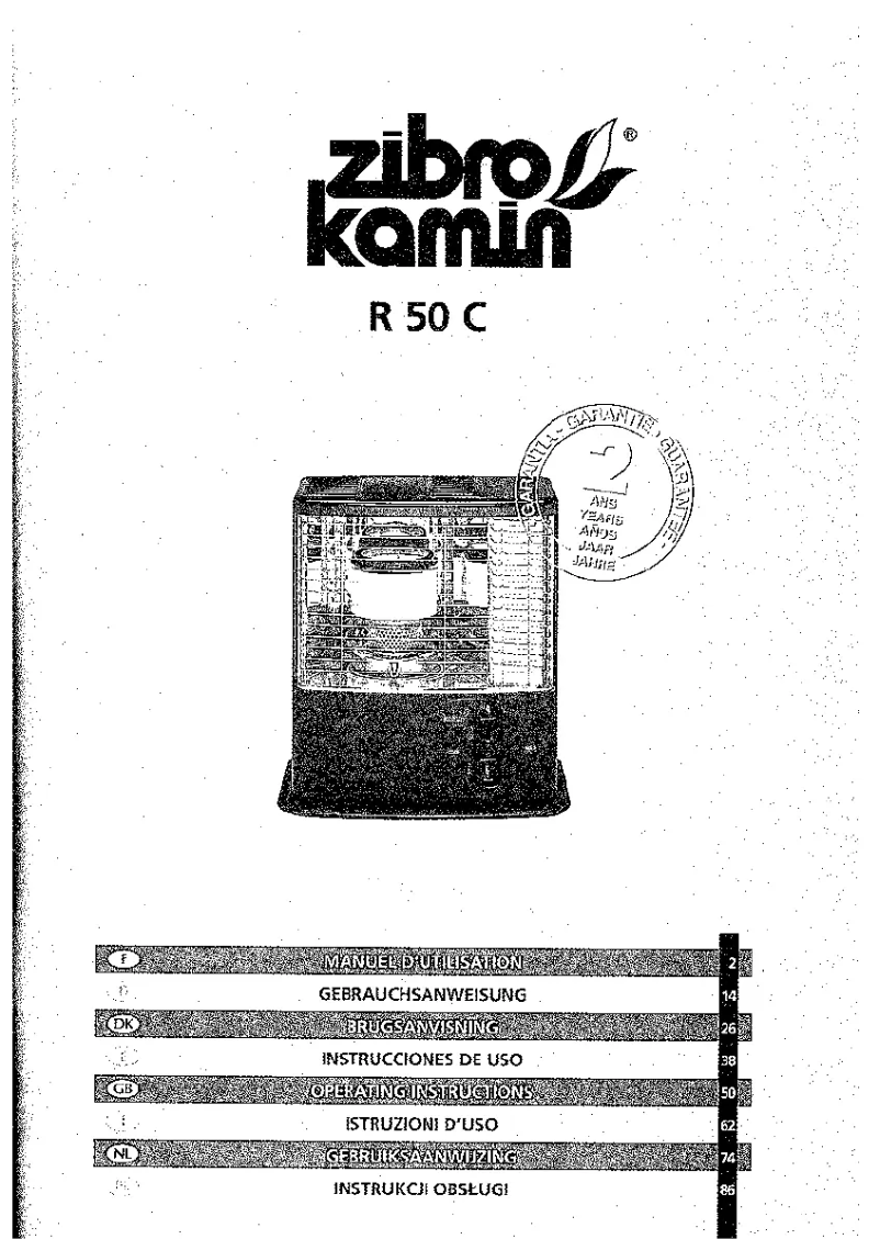 Página 1 del manual Manual de usuario Zibro Kamin R 50 C