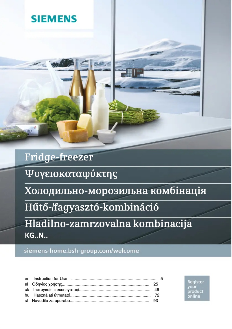 Página nº 1 - Manual de usuario Siemens KG36NVI45