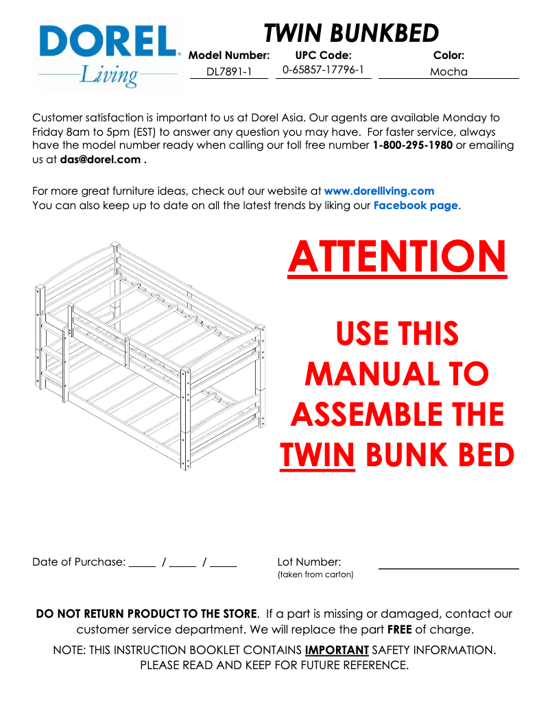 Imagen de la primera página del manual del dispositivo DL7891