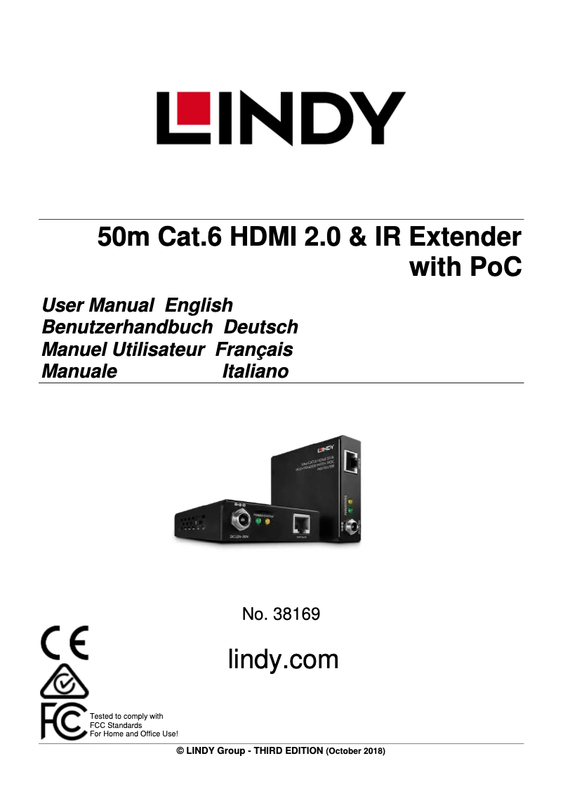 Página 1 del manual Manual de usuario Lindy 38169