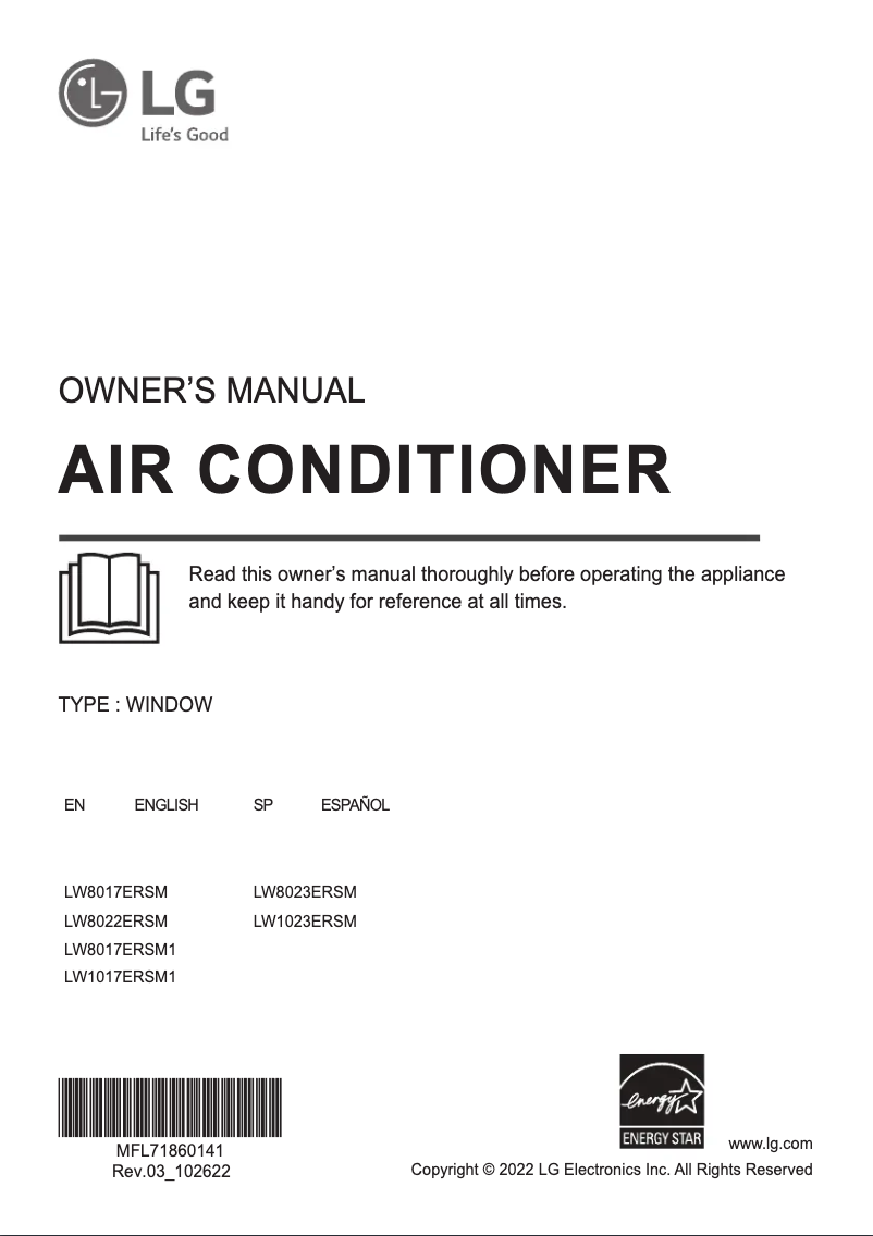 Página 1 del manual Manual de usuario LG LW1017ERSM1