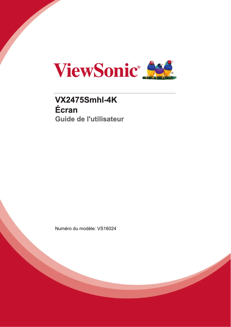Imagen de la primera página del manual del dispositivo VX2475Smhl-4K