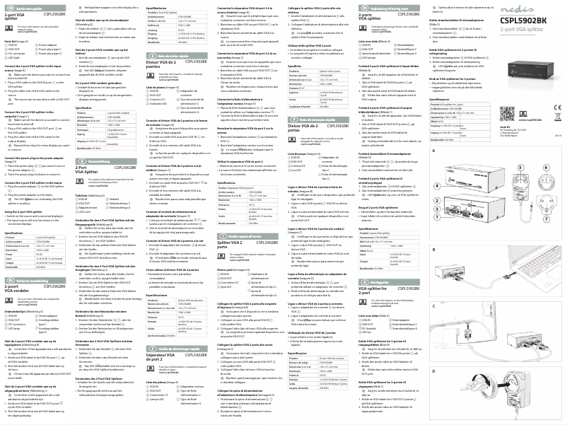 Imagen de la primera página del manual del dispositivo CSPL5902BK