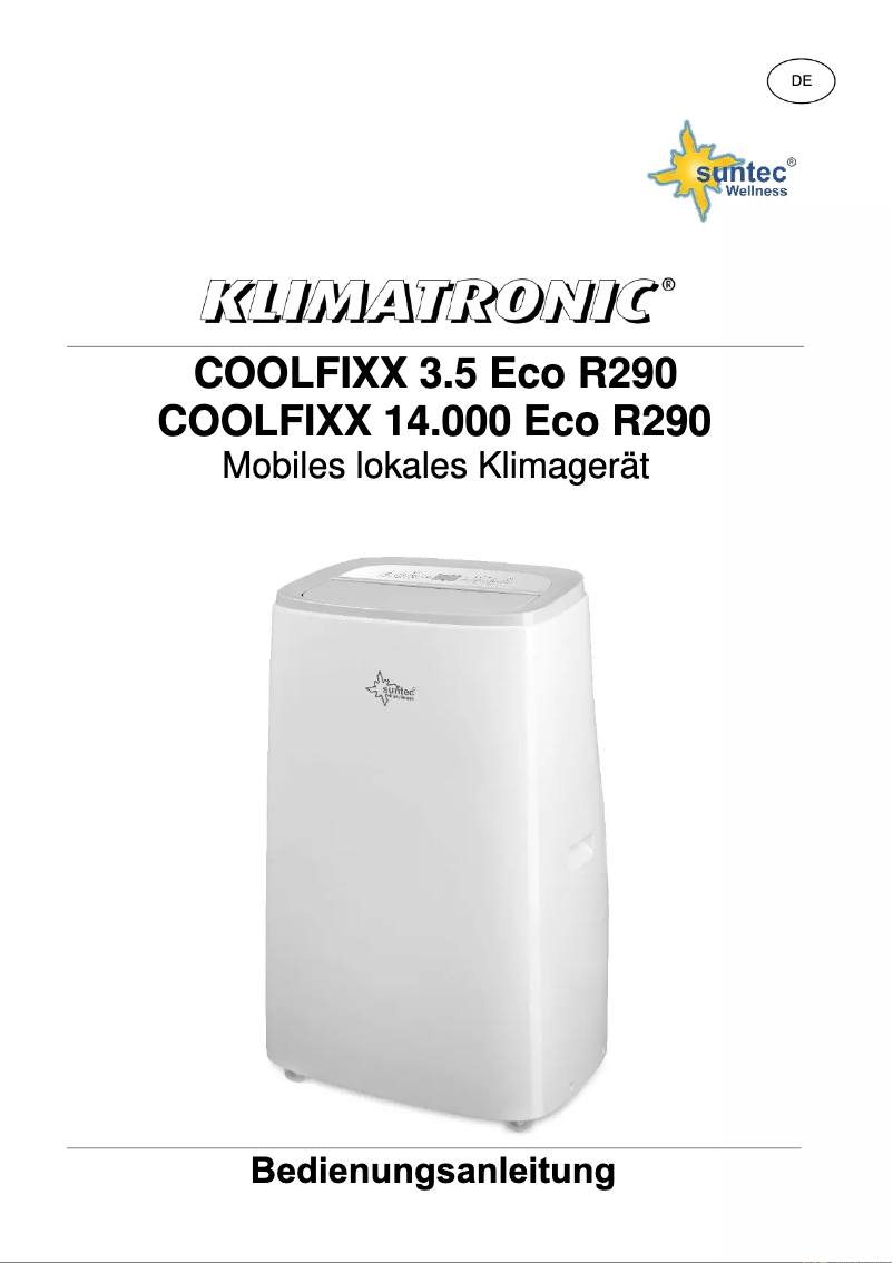 Imagen de la primera página del manual del dispositivo Klimatronic Coolfixx 3.5 Eco R290