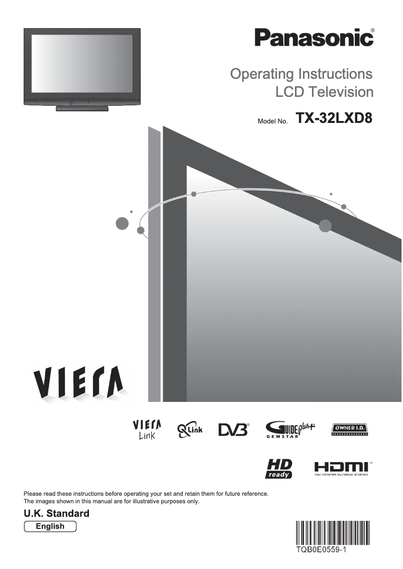 Página nº 1 - Manual de usuario Panasonic Viera TX-32LXD8