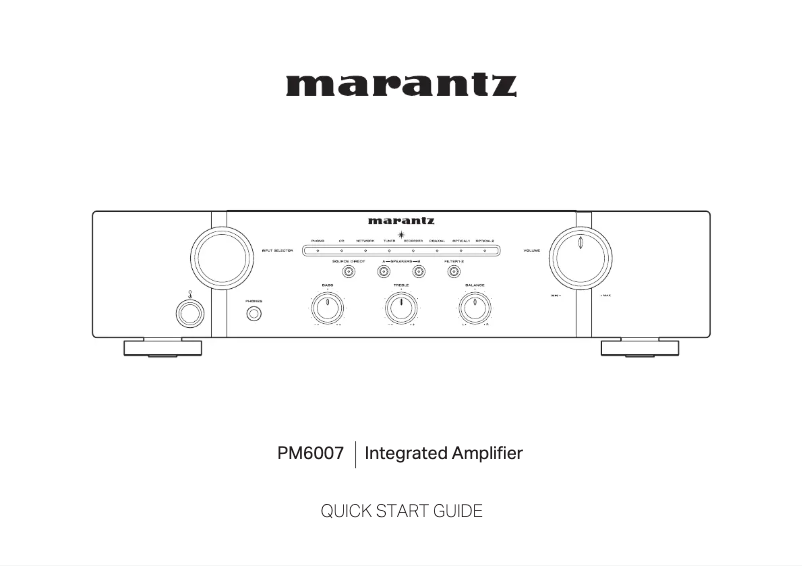 Página 1 del manual Guía de inicio rápido Marantz PM6007