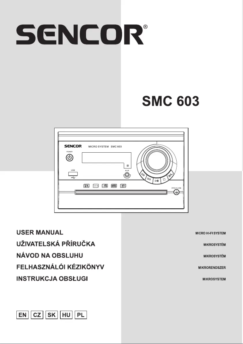Página nº 1 - Manual de usuario Sencor SMC 603