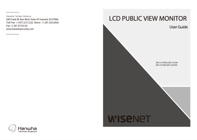 Imagen de la primera página del manual del dispositivo WiseNet SMT-2701PVM