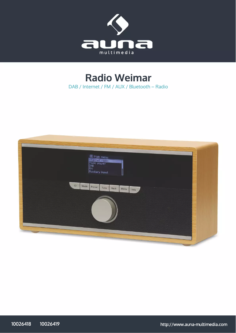 Imagen de la primera página del manual del dispositivo Walnuss