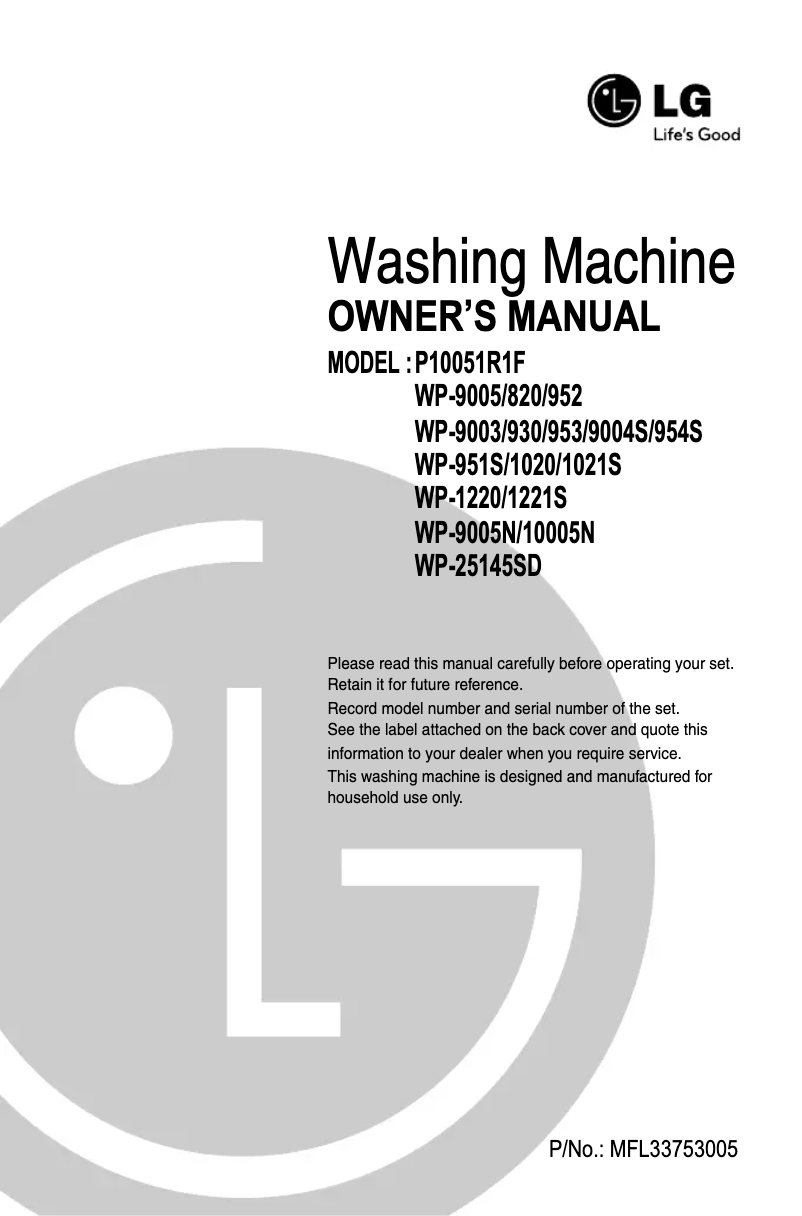 Imagen de la primera página del manual del dispositivo P10051R1F