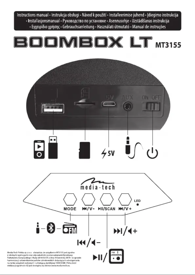 Página 1 del manual Manual de usuario Media-Tech BOOMBOX LT MT3155