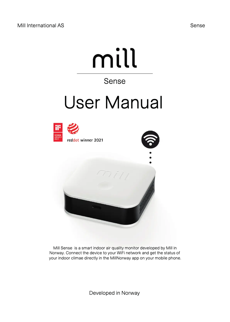 Imagen de la primera página del manual del dispositivo Sense