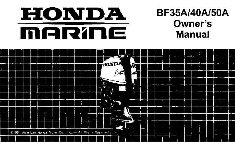 Página nº 1 - Manual de usuario Honda BF35A (1995)