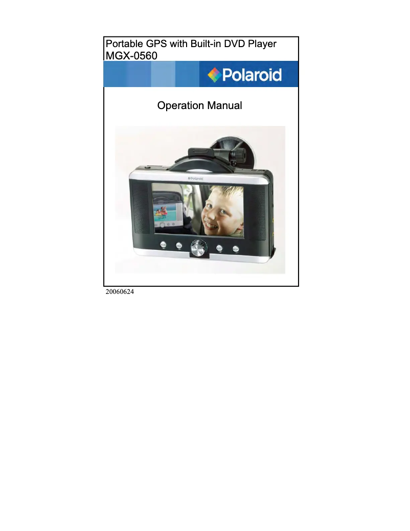 Imagen de la primera página del manual del dispositivo MGX-0560