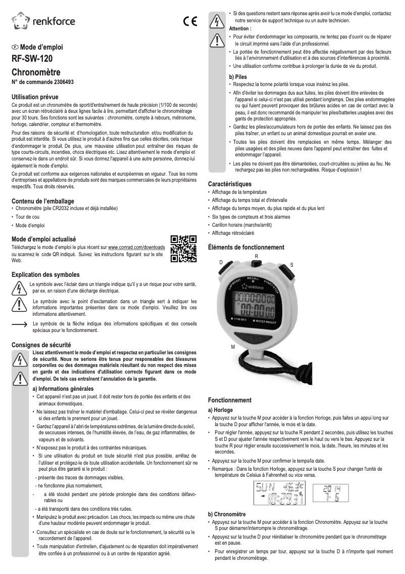 Imagen de la primera página del manual del dispositivo RF-SW-120