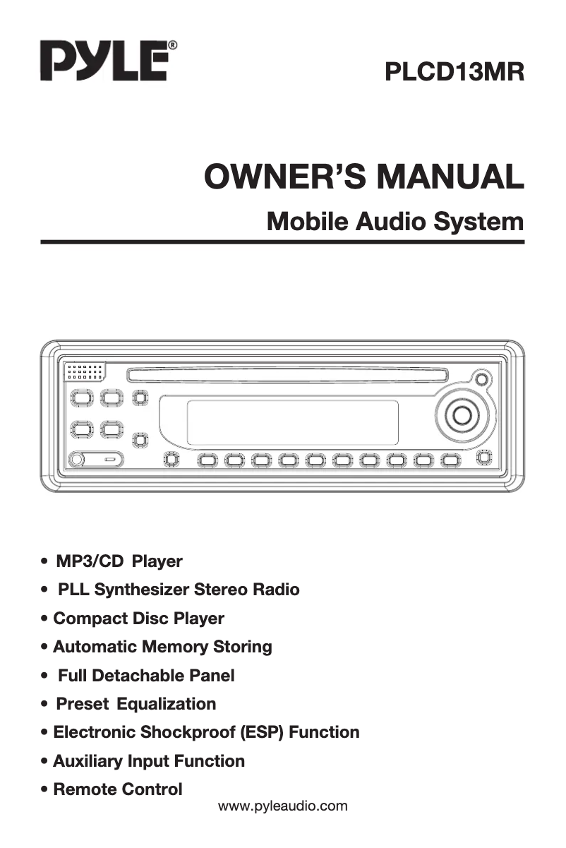 Página 1 del manual Manual de usuario Pyle PLCD14MRKT