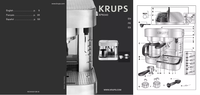 Imagen de la primera página del manual del dispositivo XP6040