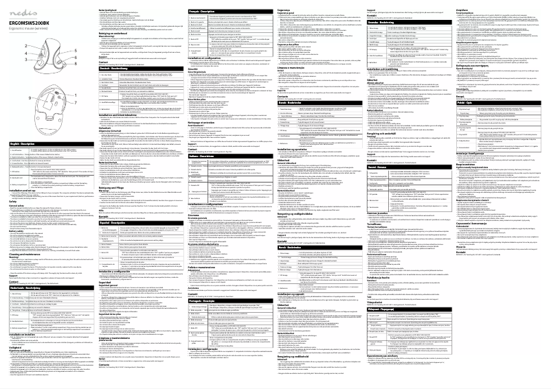 Página 1 del manual Manual de usuario Nedis ERGOMSWS200BK