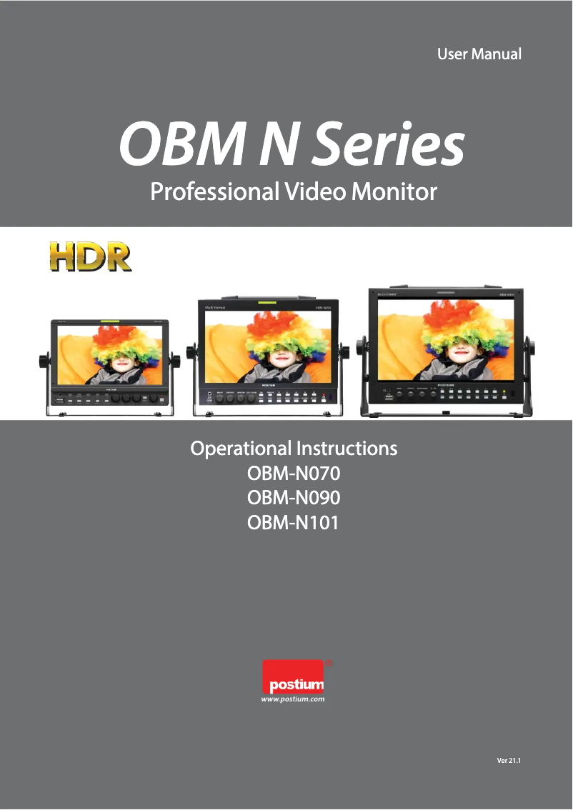 Imagen de la primera página del manual del dispositivo OBM-N070