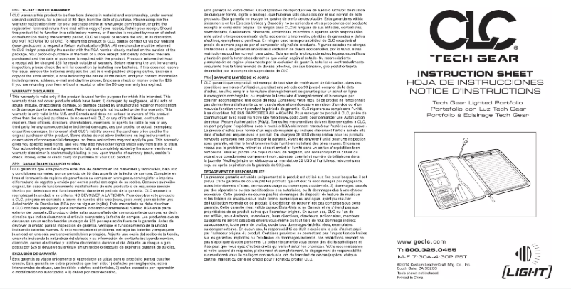 Página 1 del manual Manual de usuario Custom LeatherCraft L217