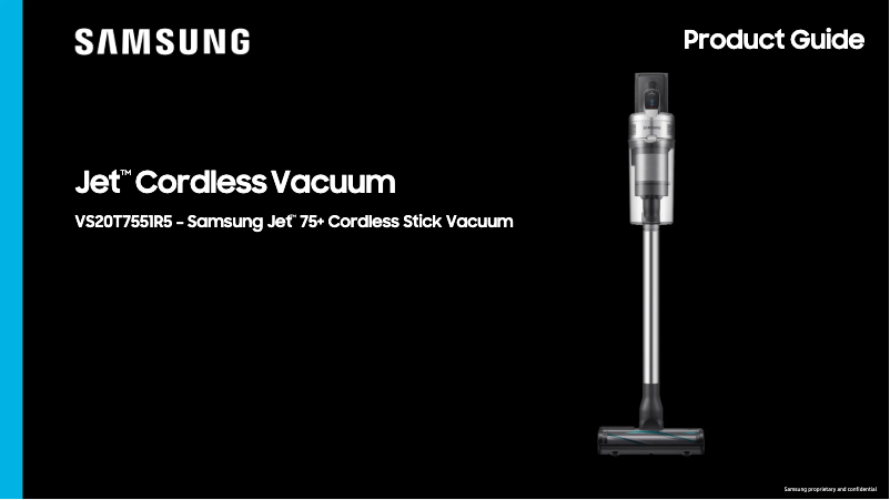 Página 1 del manual Ficha técnica Samsung VS20T7551R5