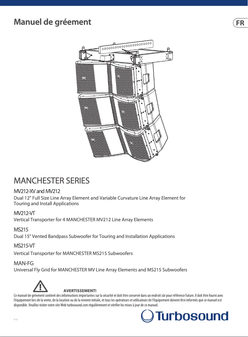 Imagen de la primera página del manual del dispositivo Manchester MV212