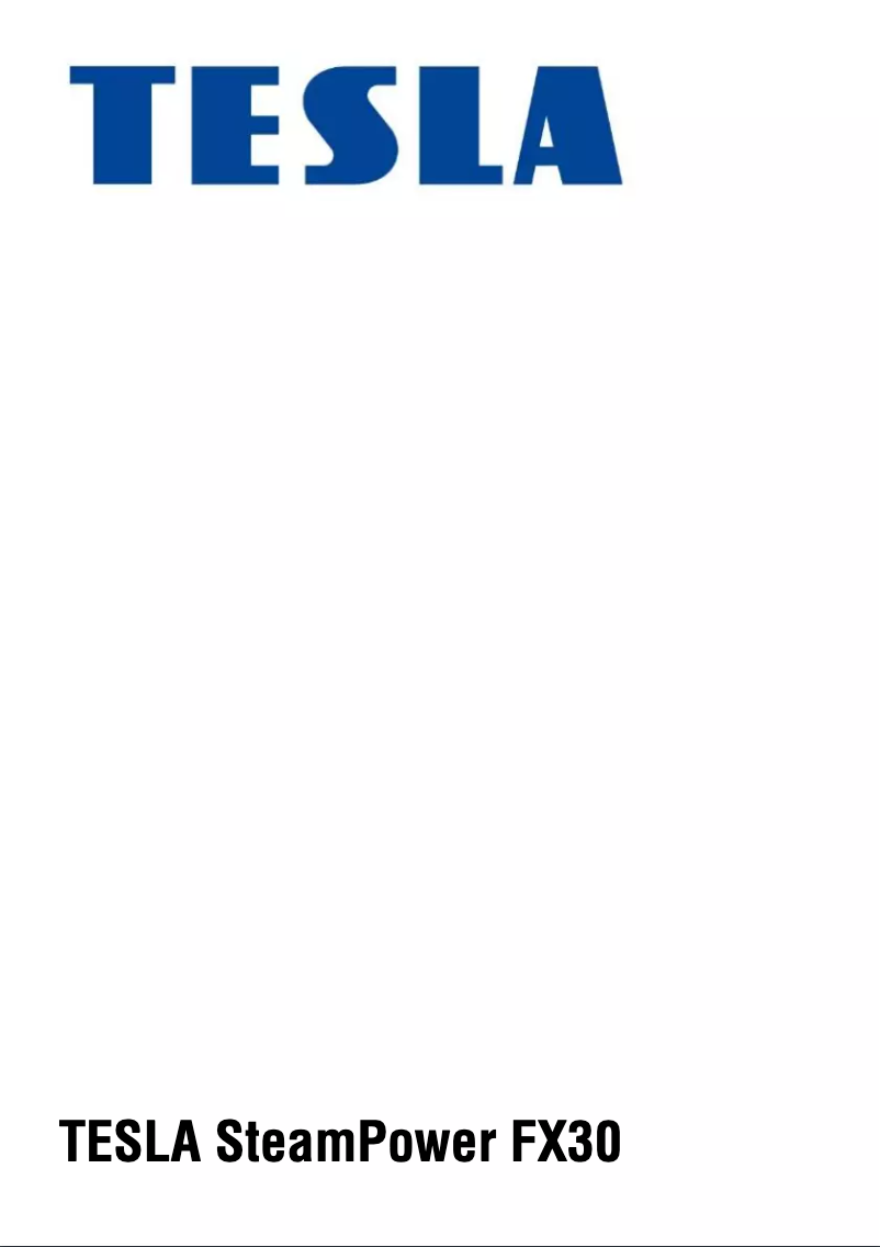 Imagen de la primera página del manual del dispositivo SteamPower FX30